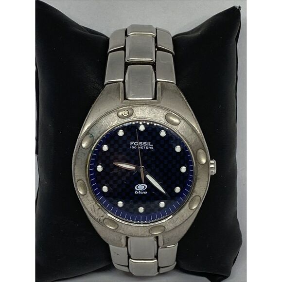 Fossil AM3288 Men's Silver Stainless Steel Analog Dial Quartz Wrist Watch FR122 - Picture 3 of 12